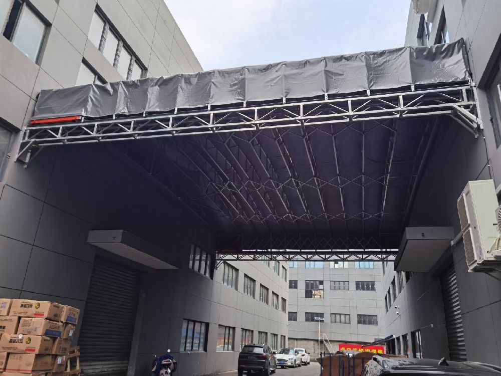戶外可移動雨棚(péng) 大型倉庫伸縮推拉棚(péng) 可按需定製